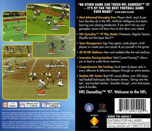 NFL GameDay '97 - (PS1) PlayStation 1 [Pre-Owned] Video Games SCEA   