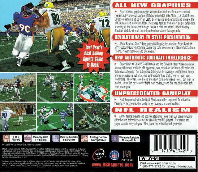 NFL GameDay 99 - (PS1) PlayStation 1 [Pre-Owned] Video Games 989 Sports   