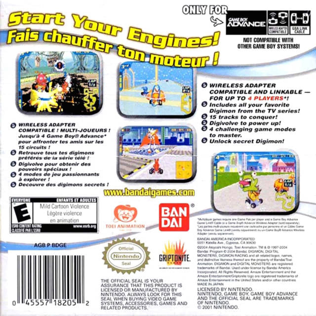 Digimon Racing - (GBA) Game Boy Advance [Pre-Owned] Video Games Bandai   