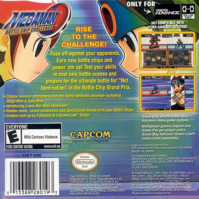 Nintendo Gameboy Advance - Megaman Battle Chip Challenge Nintendo Gameboy Advance - Megaman Battle Chip Challenge