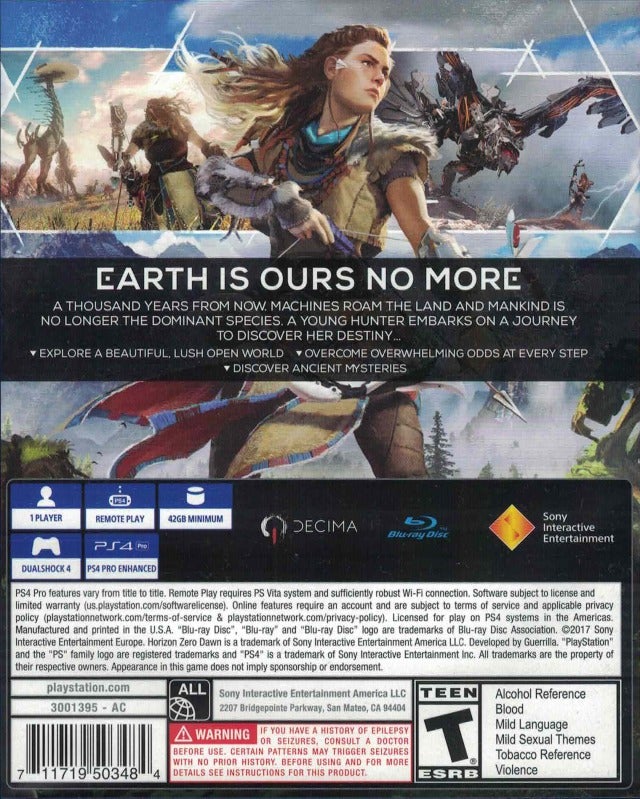 Horizon Zero Dawn - (PS4) PlayStation 4 [Pre-Owned] Video Games Sony Interactive Entertainment   