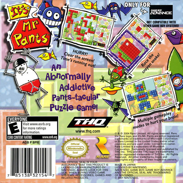 It's Mr Pants - (GBA) Game Boy Advance Video Games THQ   