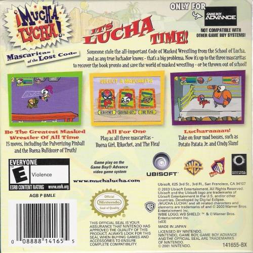 Mucha Lucha! Mascaritas of the Lost Code - (GBA) Game Boy Advance Video Games Ubisoft   
