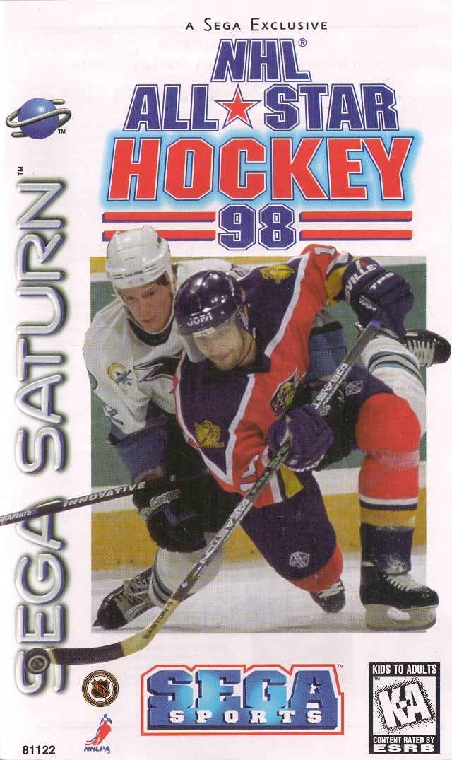 NHL All-Star Hockey 98 - (SS) SEGA Saturn Video Games Sega   