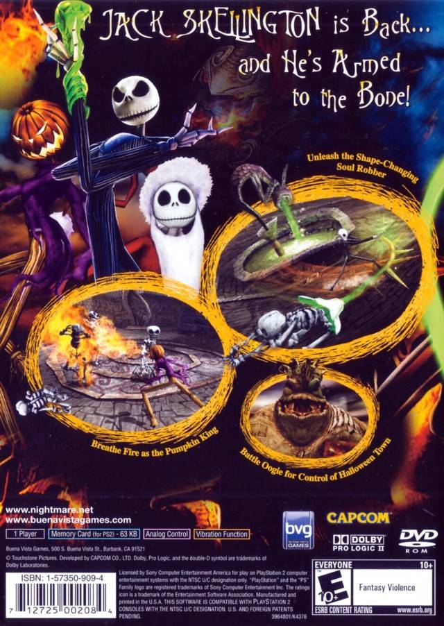 Tim Burton's The Nightmare Before Christmas: Oogie's Revenge - (PS2) PlayStation 2 [Pre-Owned] Video Games Buena Vista Games   