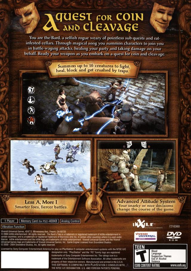 The Bard's Tale - (PS2) PlayStation 2 [Pre-Owned] Video Games InXile Entertainment   
