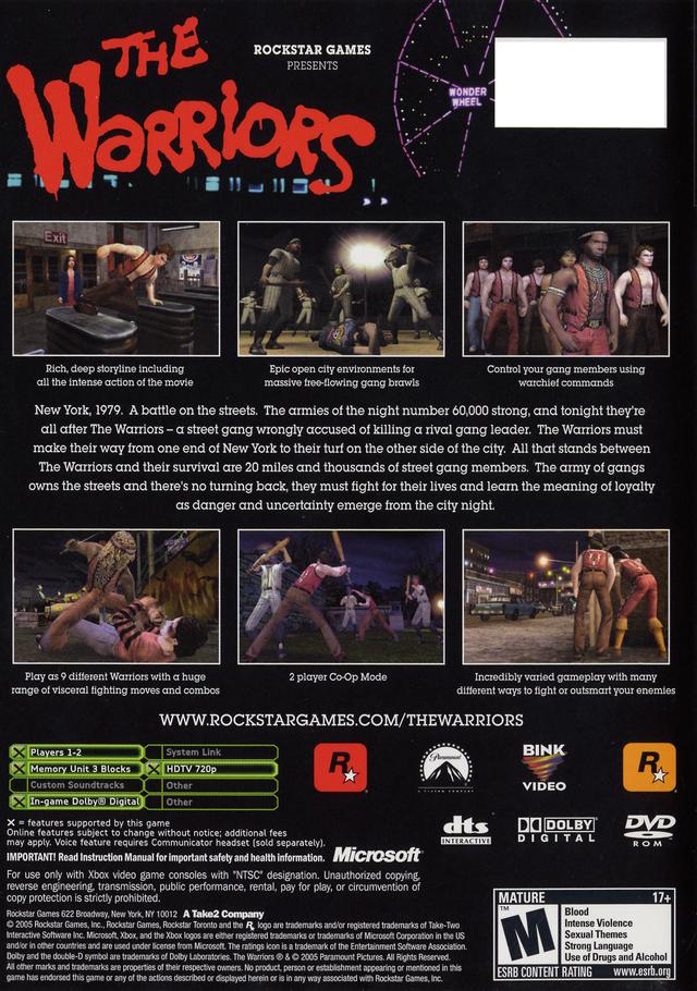 The Warriors - (XB) Xbox [Pre-Owned] Video Games Rockstar Games   