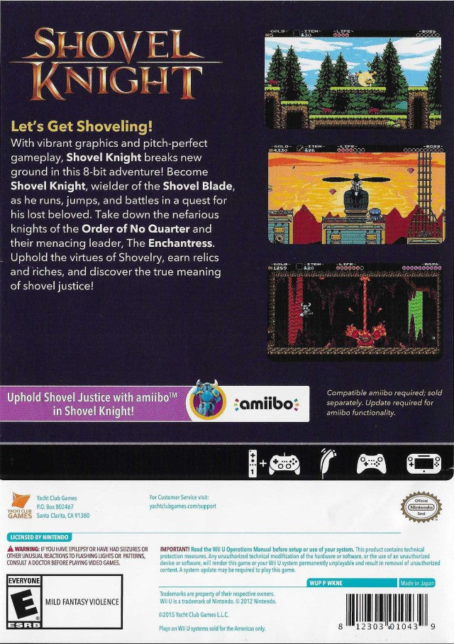 Shovel Knight - Nintendo Wii U [Pre-Owned] Video Games U&I Entertainment   