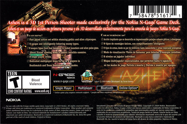 Ashen - N-Gage [Pre-Owned] Video Games Nokia   