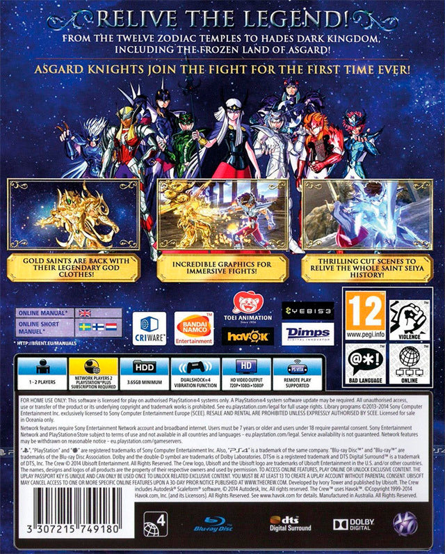 Saint Seiya: Soldiers' Soul - (PS4) Playstation 4 (European Import) Video Games BANDAI NAMCO Entertainment   