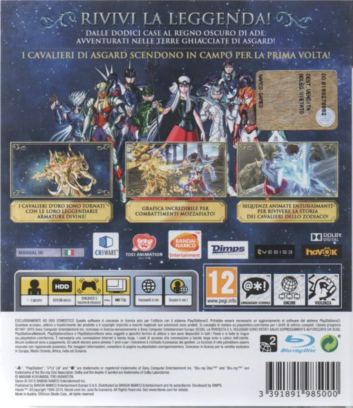 Saint Seiya: Solders' Soul - (PS3) PlayStation 3 (European Import) Video Games BANDAI NAMCO Entertainment   