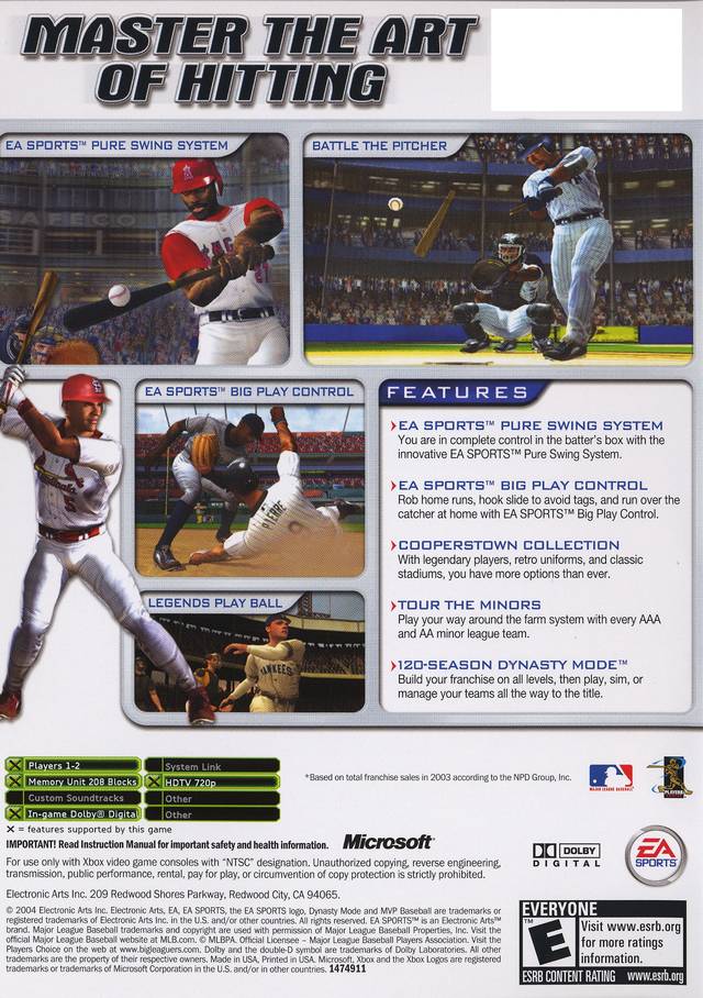 MVP Baseball 2004 - (XB) Xbox [Pre-Owned] Video Games EA Sports   