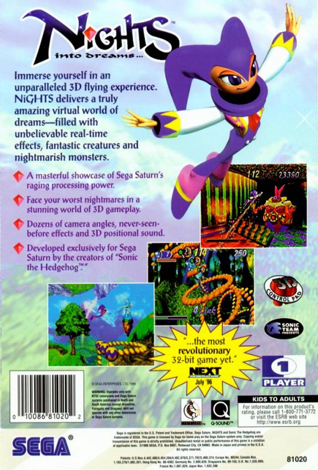 NiGHTS Into Dreams... - (SS) SEGA Saturn [Pre-Owned] Video Games Sega   