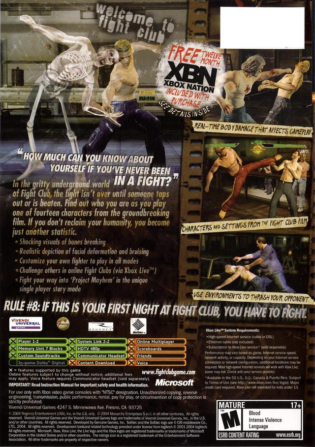 Fight Club - (XB) Xbox [Pre-Owned] Video Games VU Games   
