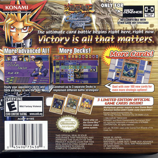 Yu-Gi-Oh! World Championship Tournament 2004 - (GBA) Game Boy Advance [Pre-Owned] Video Games Konami   