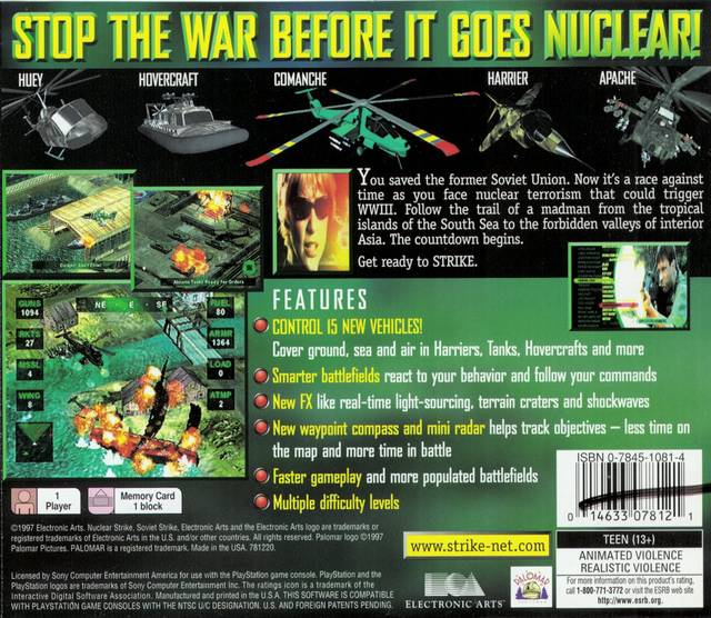 Nuclear Strike - (PS1) PlayStation 1 [Pre-Owned] Video Games Electronic Arts   