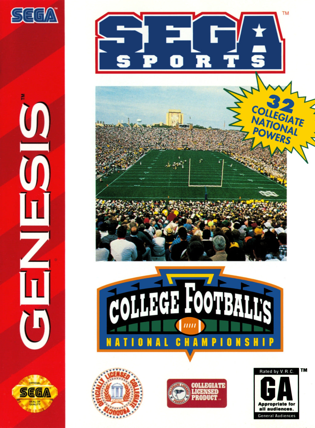 College Football's National Championship - (SG) SEGA Genesis [Pre-Owned] Video Games Sega   