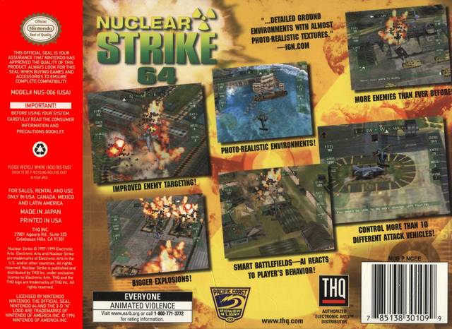 Nuclear Strike 64 - (N64) Nintendo 64 [Pre-Owned] Video Games THQ   