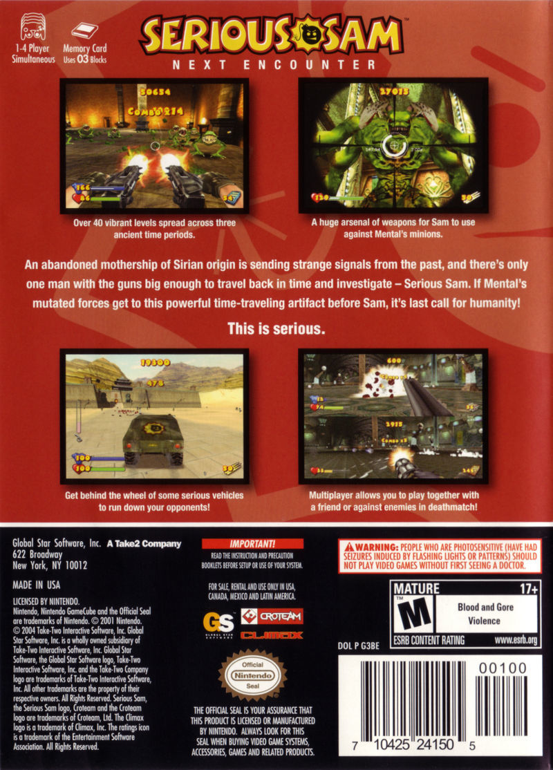 Serious Sam: Next Encounter - (GC) GameCube [Pre-Owned] Video Games Global Star Software   