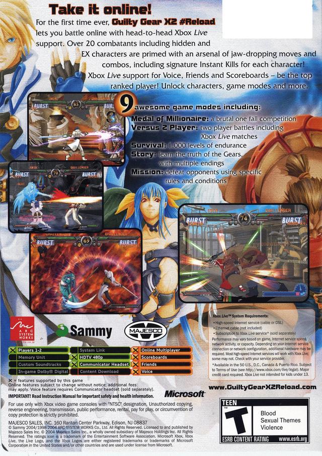 Guilty Gear X2 #Reload - (XB) Xbox [Pre-Owned] | J&L Game