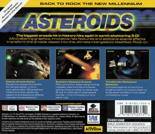 Asteroids - (PS1) PlayStation 1 [Pre-Owned] Video Games Activision   