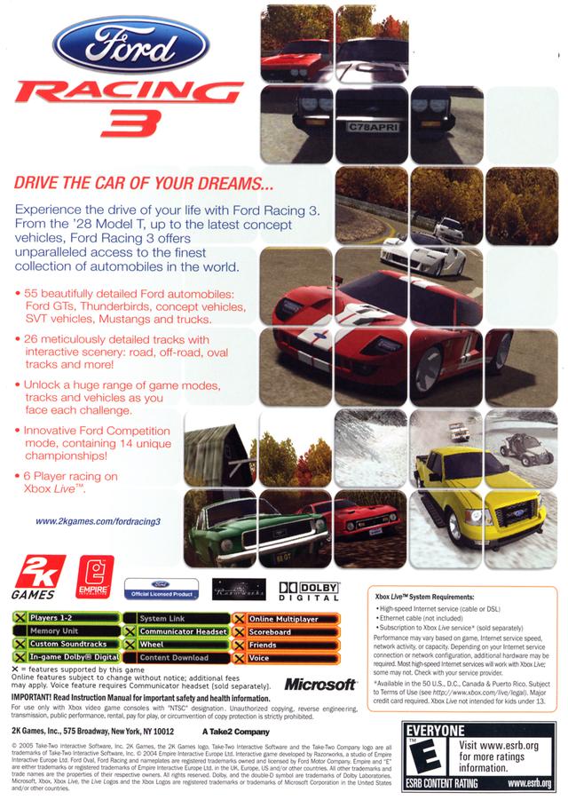Ford Racing 3 - Xbox | J&L Game