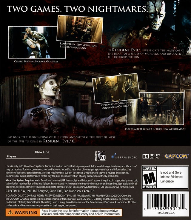 Resident Evil Origins Collection - (XB1) Xbox One [Pre-Owned] Video Games Capcom   