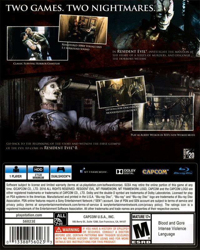 Resident Evil Origins Collection - (PS4) PlayStation 4 [Pre-Owned] Video Games Capcom   