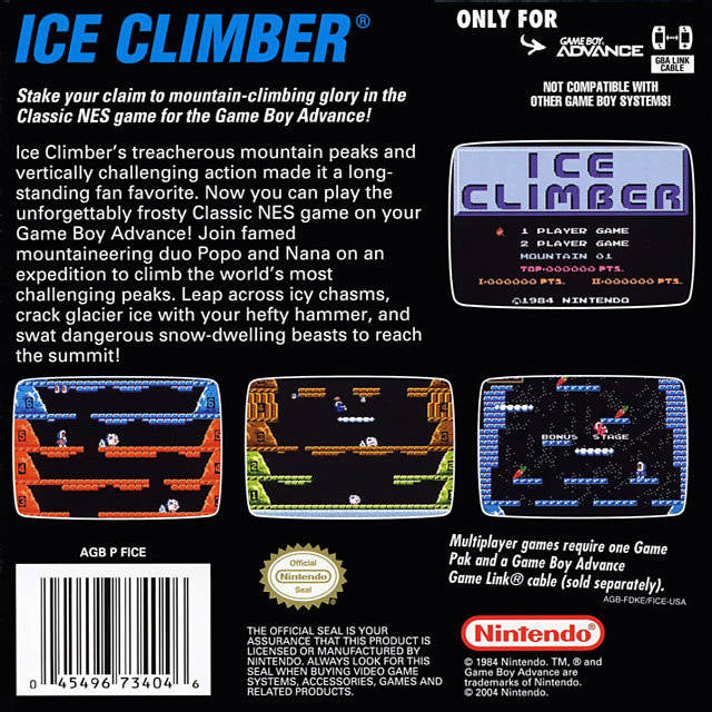 Classic NES Series: Ice Climber - (GBA) Game Boy Advance [Pre-Owned] Video Games Nintendo   