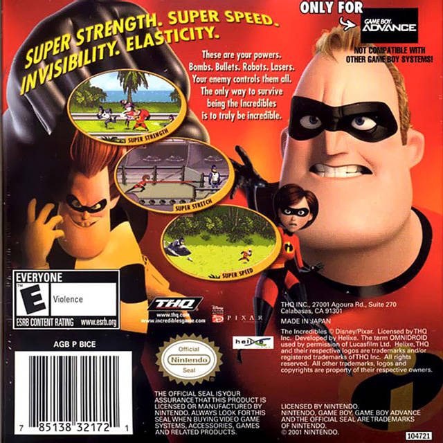 The Incredibles - (GBA) Game Boy Advance [Pre-Owned] Video Games THQ   