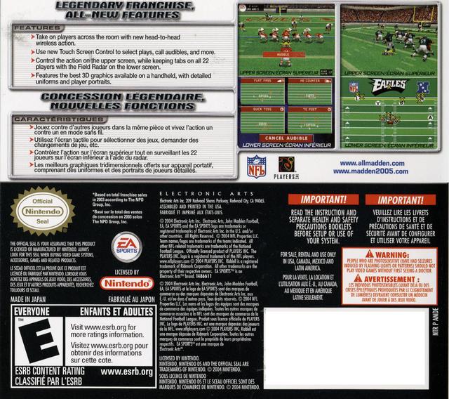 Madden NFL 2005 -  (NDS) Nintendo DS [Pre-Owned] Video Games EA Sports   