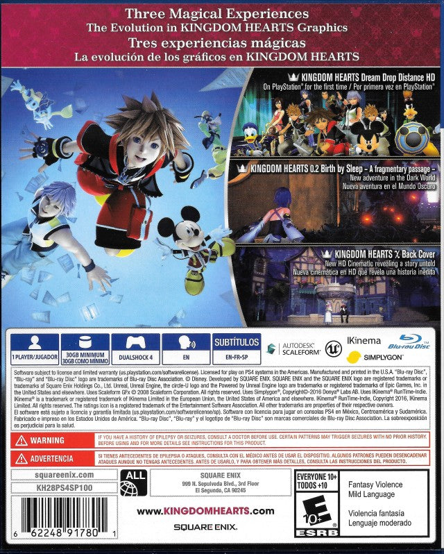 Kingdom Hearts HD 2.8 Final Chapter Prologue - (PS4) PlayStation 4 [Pre-Owned] Video Games Square Enix   