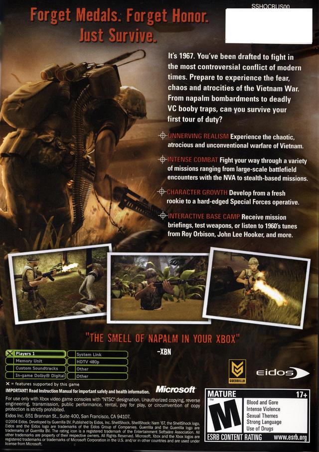 ShellShock: Nam '67 - Xbox Video Games Eidos Interactive   