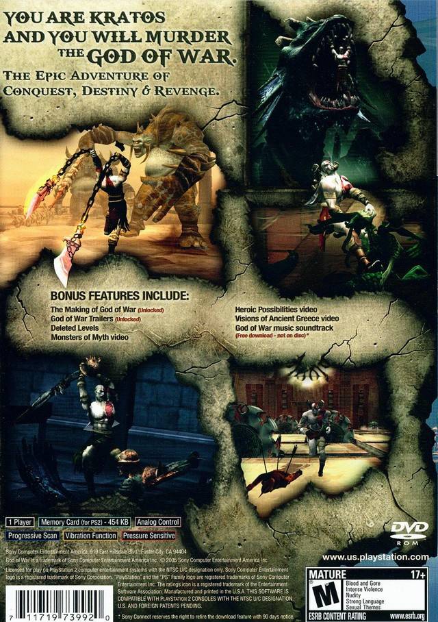 god of monsters ps2 God of War