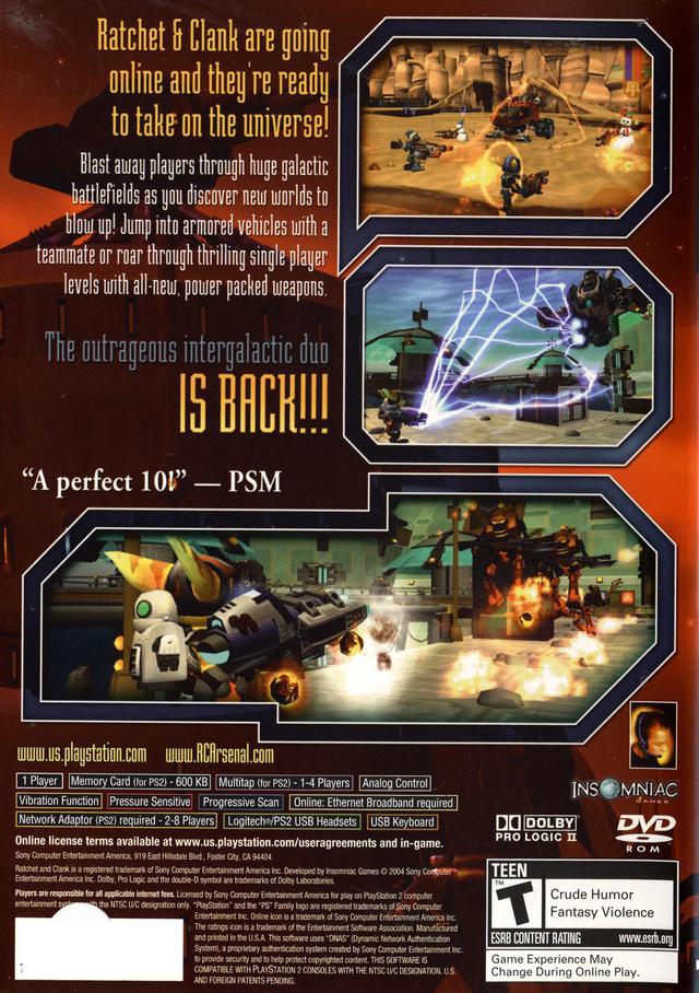 Ratchet & Clank: Up Your Arsenal - (PS2) PlayStation 2 Video Games SCEA   