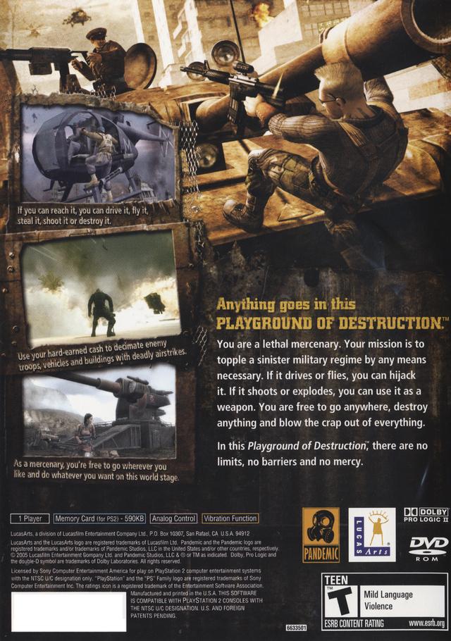 Mercenaries: Playground of Destruction (Greatest Hits) - (PS2) PlayStation 2 [Pre-Owned] Video Games LucasArts   