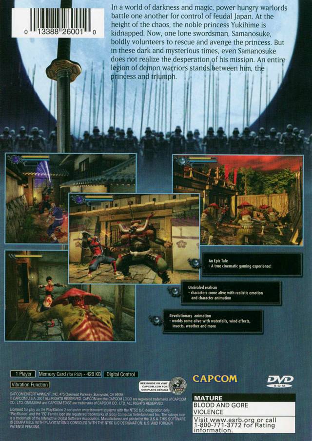 Onimusha: Warlords - (PS2) PlayStation 2 [Pre-Owned] Video Games Capcom   