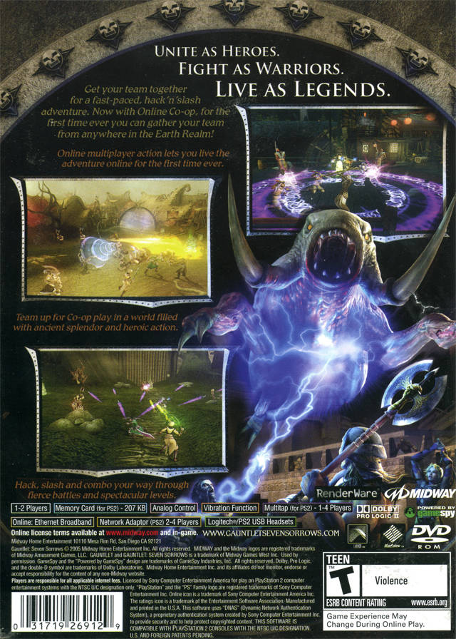 Gauntlet: Seven Sorrows - (PS2) PlayStation 2 [Pre-Owned] Video Games Midway   