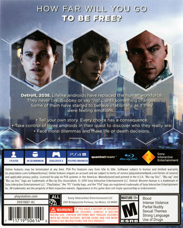 Detroit: Become Human - (PS4) PlayStation 4 [Pre-Owned] Video Games Sony Interactive Entertainment   