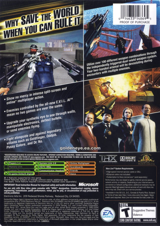 GoldenEye: Rogue Agent - (XB) Xbox [Pre-Owned] Video Games EA Games   