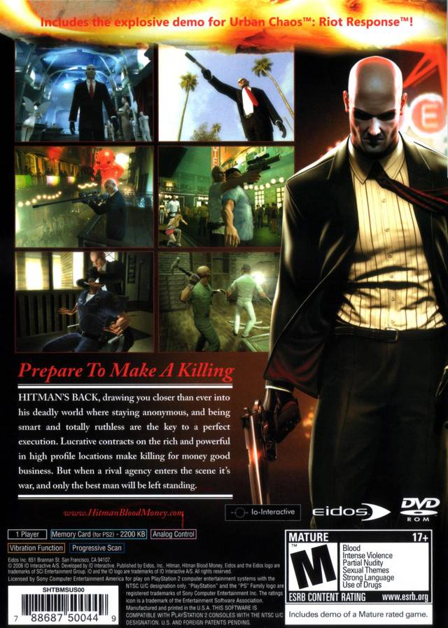 Hitman: Blood Money - (PS2) PlayStation 2 [Pre-Owned] Video Games Eidos Interactive   