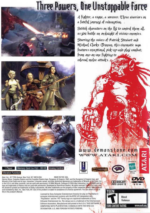 Demon Stone - (PS2) PlayStation 2 Video Games Atari SA   