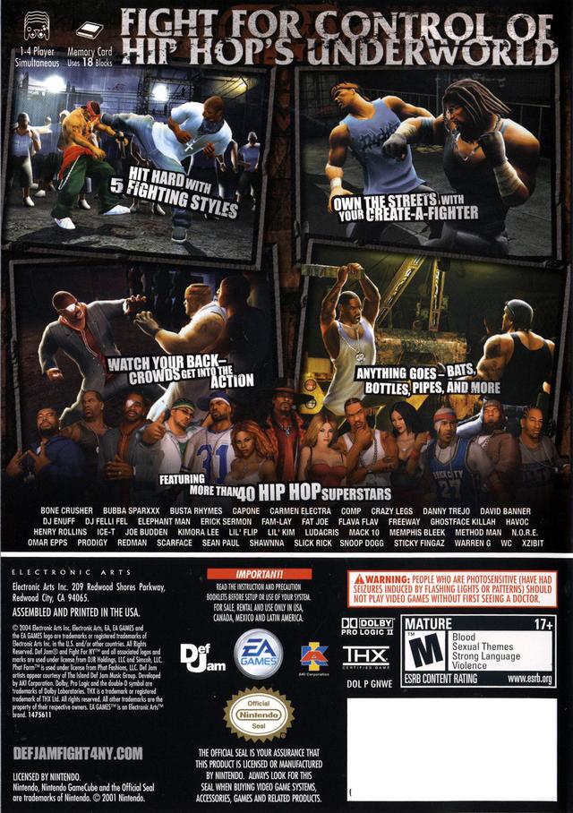 Def Jam: Fight for NY - (GC) GameCube [Pre-Owned] | J&L Game