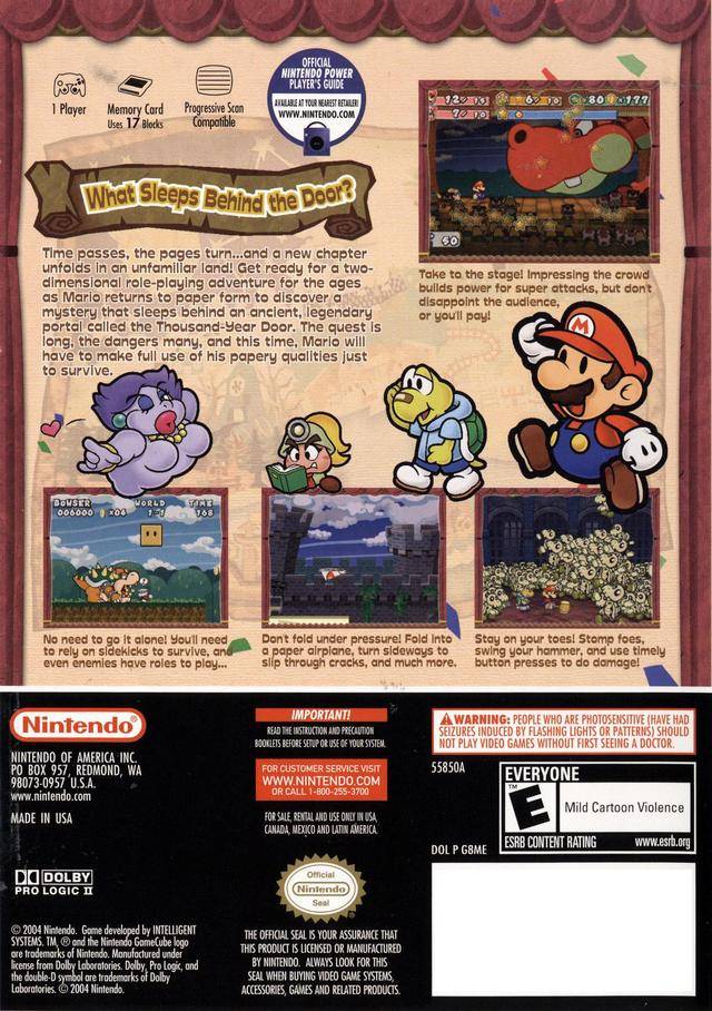 Paper Mario: The Thousand-Year Door (Players Choice) - (GC) GameCube [Pre-Owned] Video Games Nintendo   