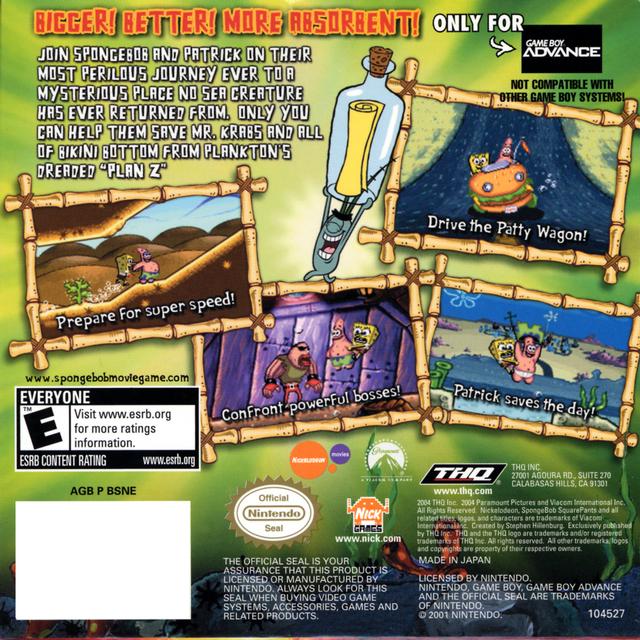 The SpongeBob SquarePants Movie - (GBA) Game Boy Advance [Pre-Owned] Video Games THQ   