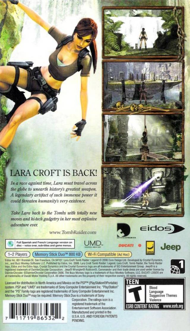 Lara Croft Tomb Raider Legend - Sony PSP [Pre-Owned] Video Games Eidos Interactive   