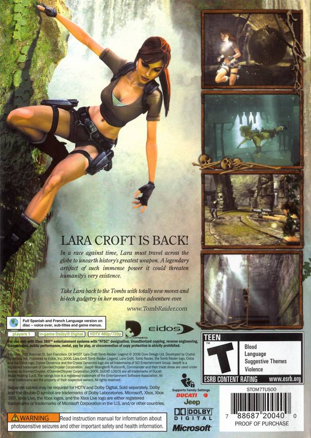 Tomb Raider: Legend - Xbox 360 [Pre-Owned] Video Games Eidos Interactive   