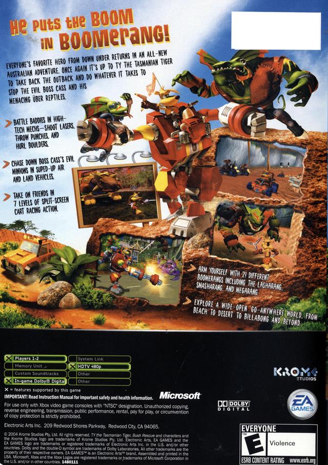 Ty the Tasmanian Tiger 2: Bush Rescue - Xbox Video Games EA Games   
