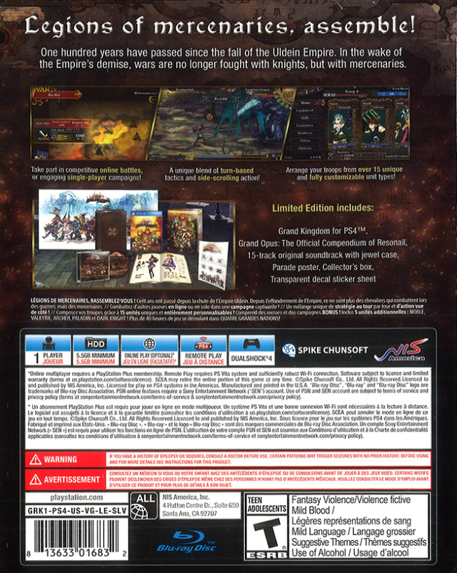 Grand Kingdom (Limited Edition) - (PS4) PlayStation 4 | J&L Game