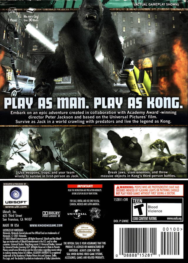 Peter Jackson's King Kong: The Official Game of the Movie - (GC) GameCube [Pre-Owned] Video Games Ubisoft   